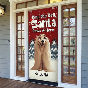 Custom Cute 3D Dog Ring the Bell, Santa Paw Are Here Door Cover LM32 895957