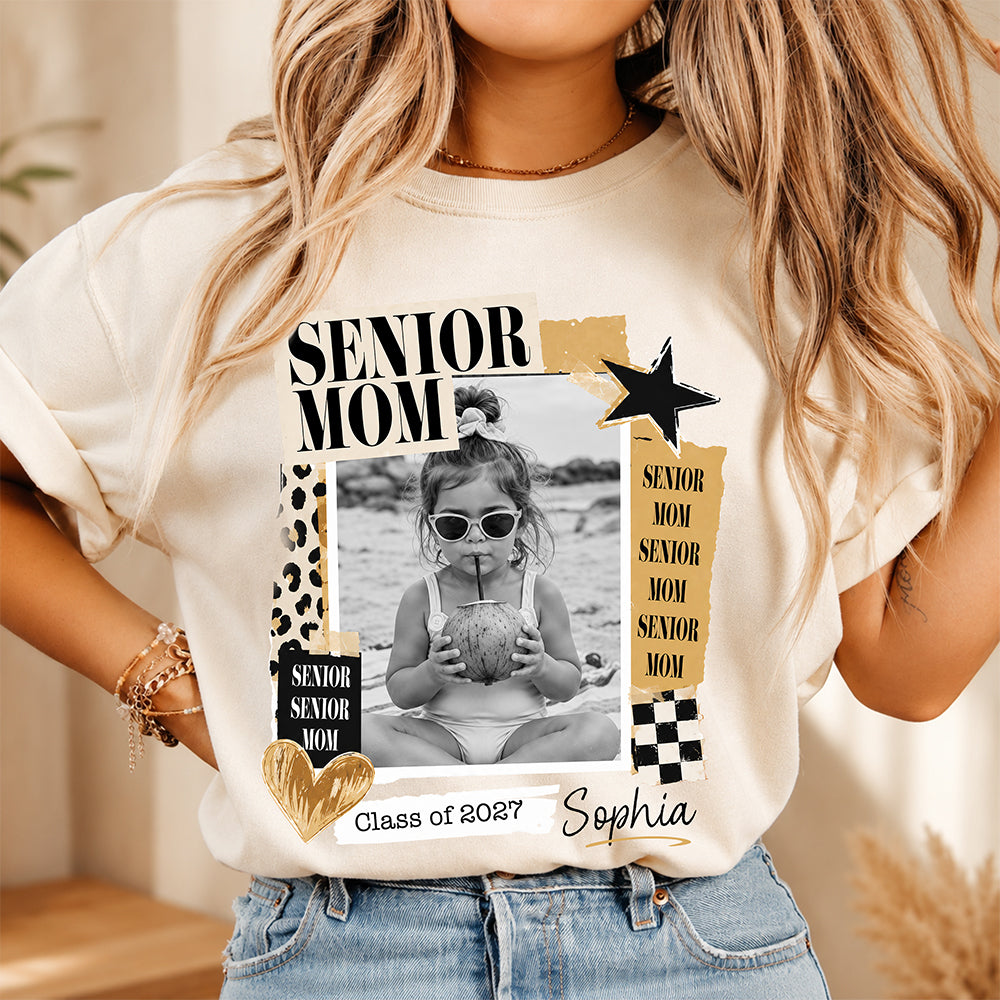 Custom Photo Senior Mom Dad Class Of 2027 Comfort Shirt HO82 903218