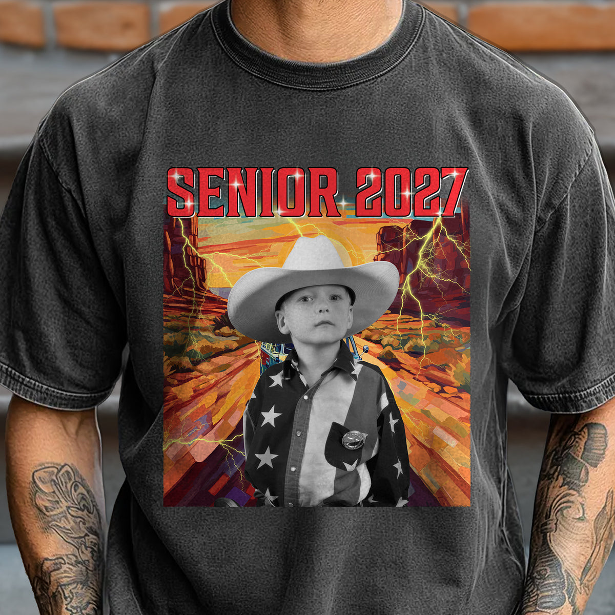 Personalized Senior 2027 Retro Vintage Photo Comfort Shirt Graduation Gift TH10 170607