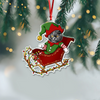 Custom Face Dog Cat With Santa Sleigh Acrylic Photo Ornament HA75 892778
