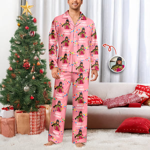 Custom Photo Merry Fishmas - Personalized Christmas Pajamas For Fishing Lovers CH07 899668
