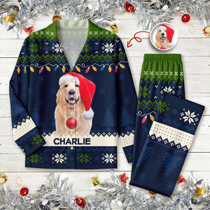 Custom Dog Photo Happy Howlidays Pajamas For Christmas TH10 894361