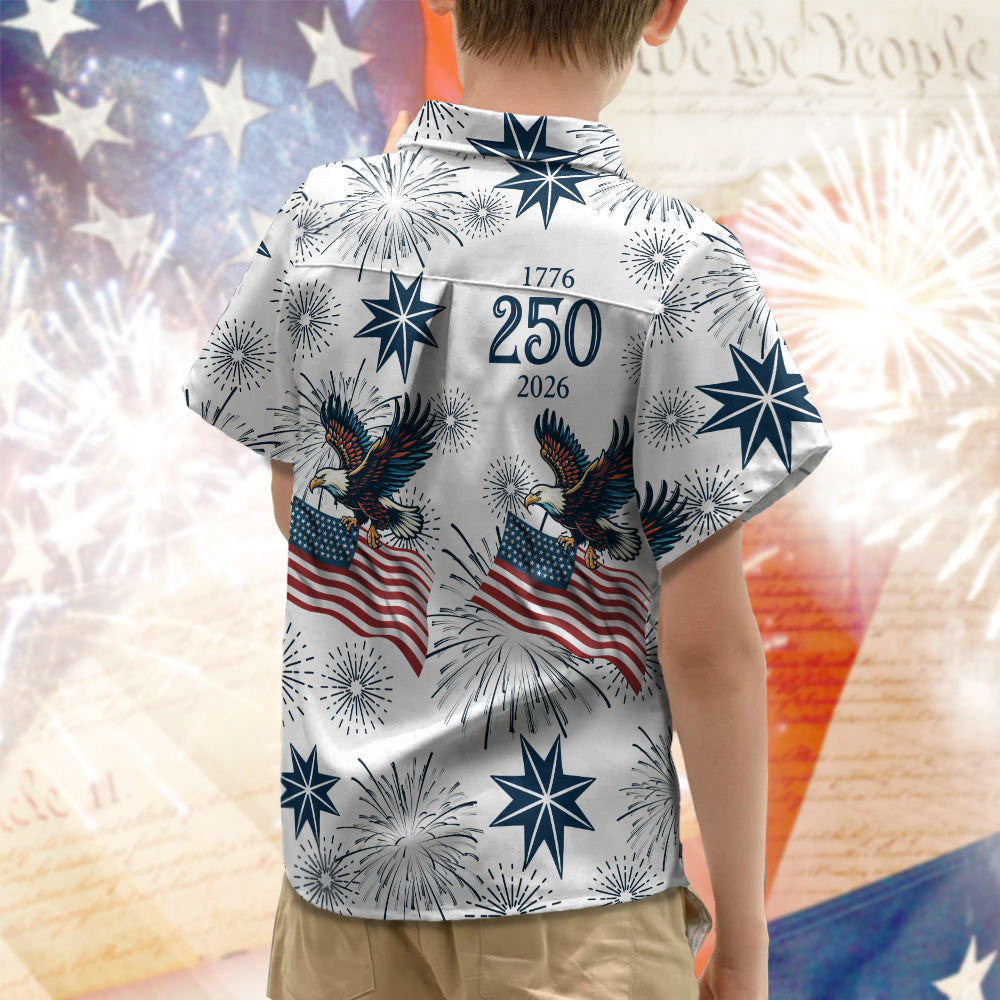 250 Years Anniversary 1776–2026 Eagle Kid Hawaii Shirt TH10 169401