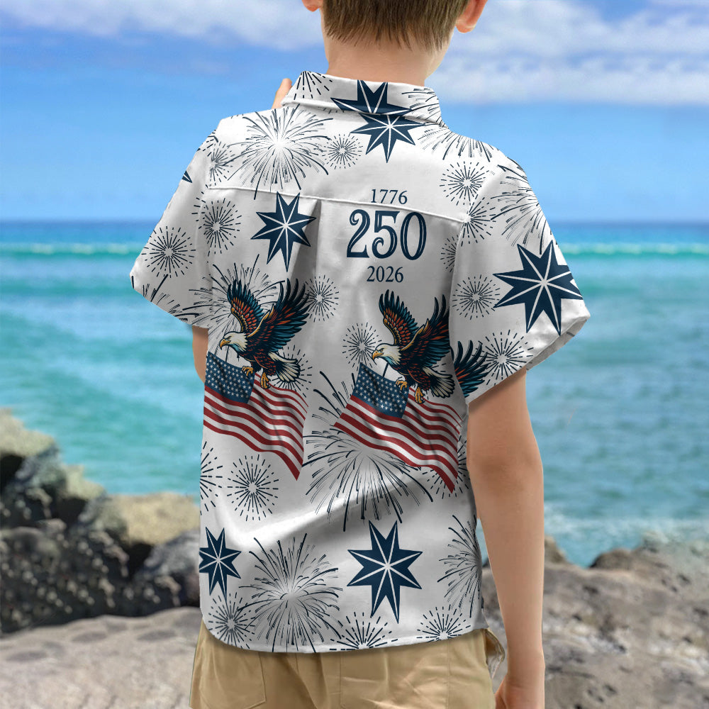 250 Years Anniversary 1776–2026 Eagle Kid Hawaii Shirt TH10 169401