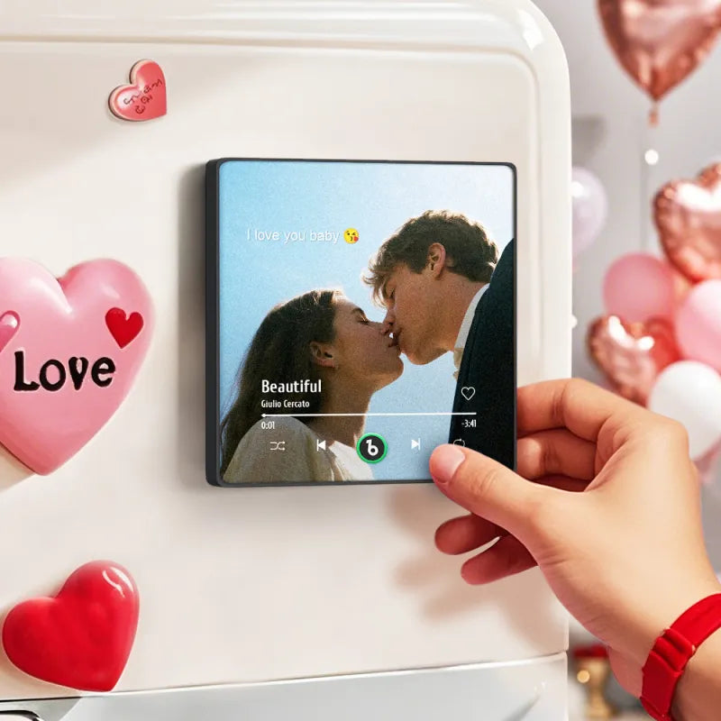 Custom Photo Fridge Magnet - Personalized Spotify Plaque Song, Keepsake Gift, Christmas Gift for Lover LM32 897485