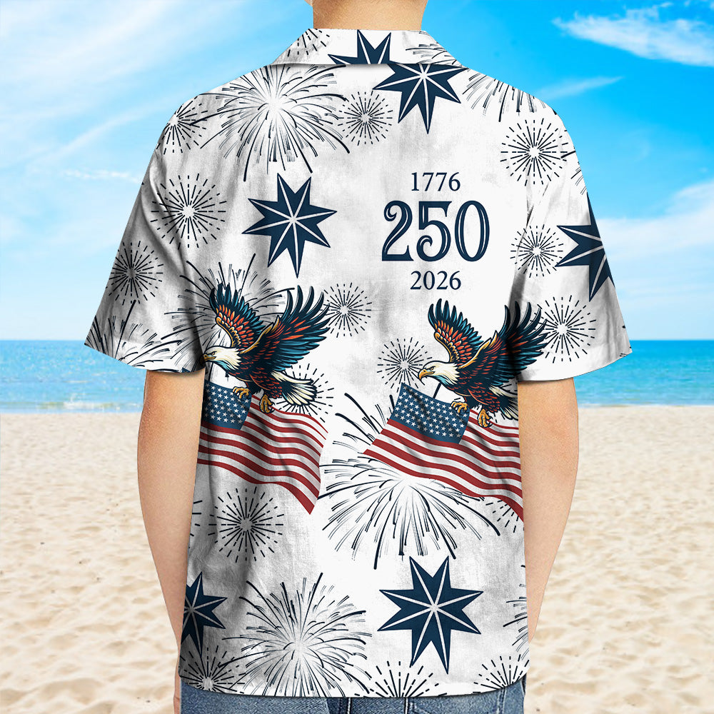 250 Years Anniversary 1776–2026 Eagle Kid Hawaii Shirt TH10 169401