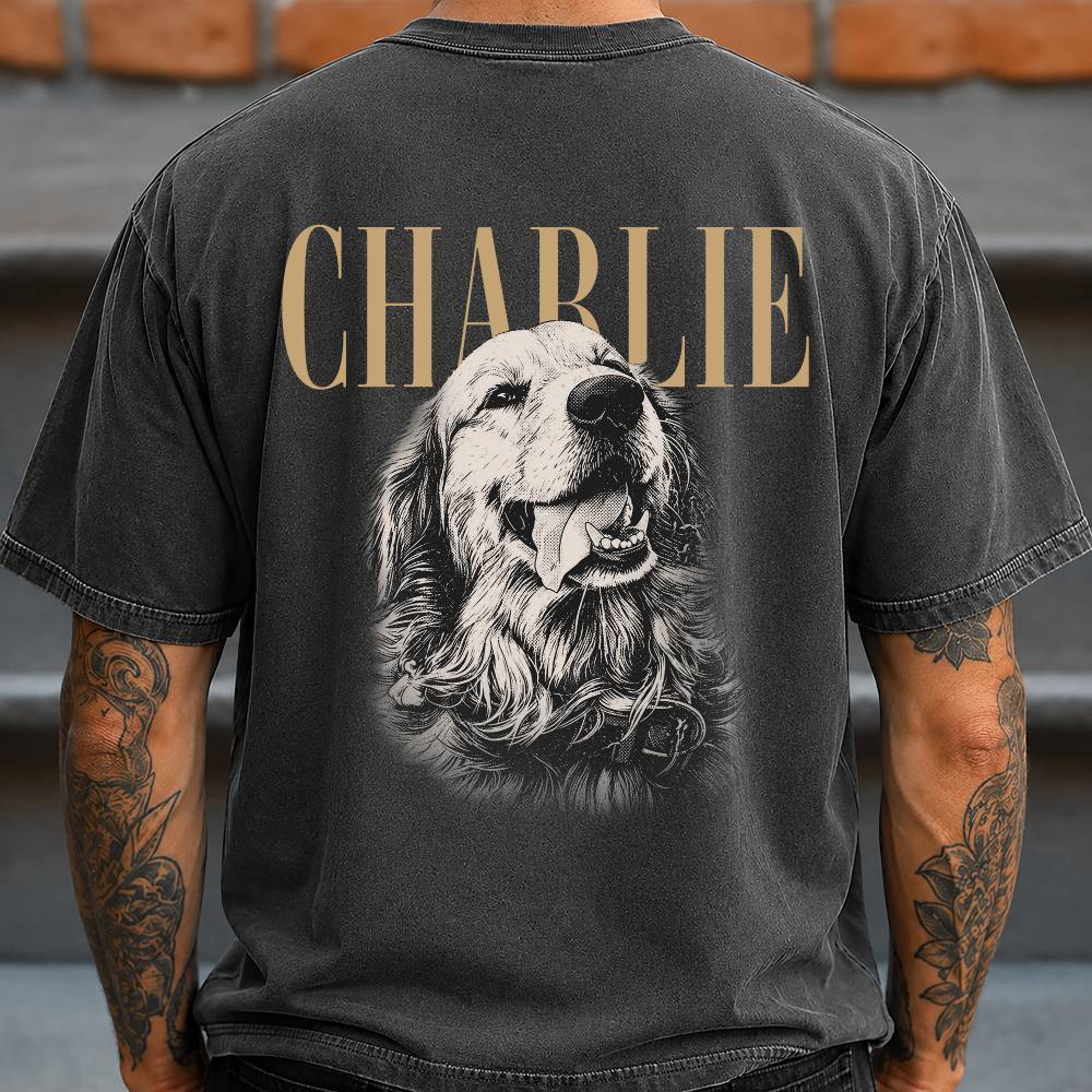 Custom Pet Face Shirt Vintage Style Back Comfort Shirt HO82 903208