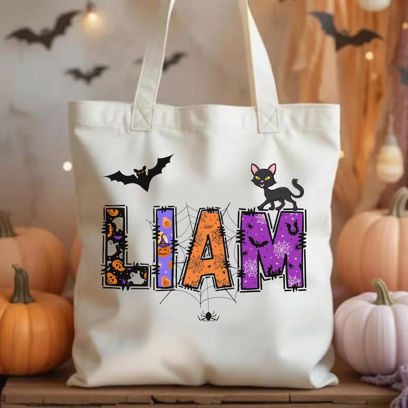 Personalized Name Trick or Treat Halloween Candy Tote Bag HO82 903544