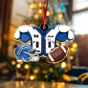 Custom Name Football American Christmas Personalized  Acrylic Ornament HA75 897664