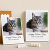 Custom Cat Photo Happy Father's Day Best Cat Dad Ever Building Brick Block TH10 170001
