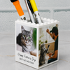 Custom Cat Photo Happy Father's Day Best Cat Dad Ever Building Brick Block TH10 170001
