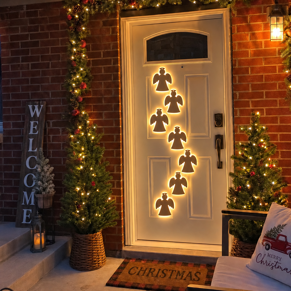 Personalized Custom Name Lighted Angel Wall Decor For Christmas TH10 171129