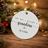 Personalized The Day I Became A Mama, Daddy Ceramic Ornament, Family Christmas Keepsake LM32 669707