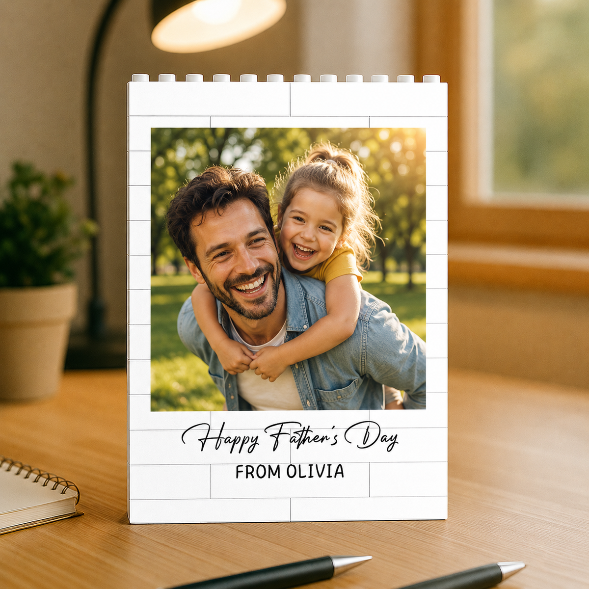 Custom Photo Happy Father's Day Building Brick Blocks Gift For Family TH10 898857