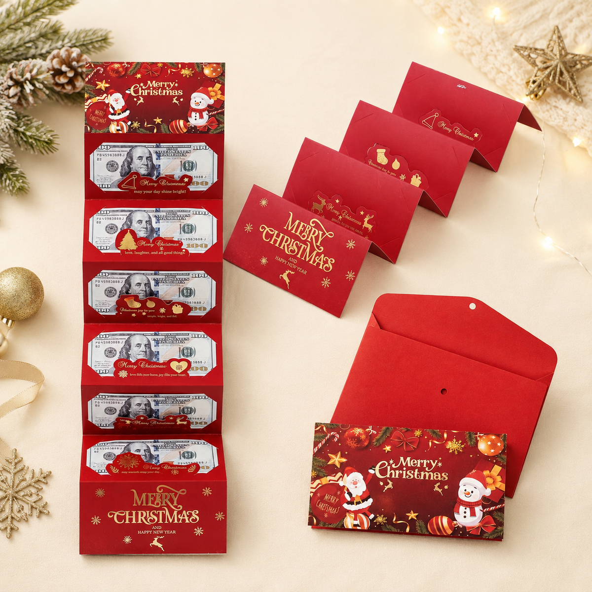 Christmas Cash Gift Envelope, Surprise Gift Christmas Money Holder HO82 903508