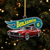 Custom Name & Number Wheel Acrylic Ornament CH07 180346