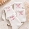 Custom Initials with Bows Embroidered Ruffle Socks Bridesmaids Gift CH07 180462