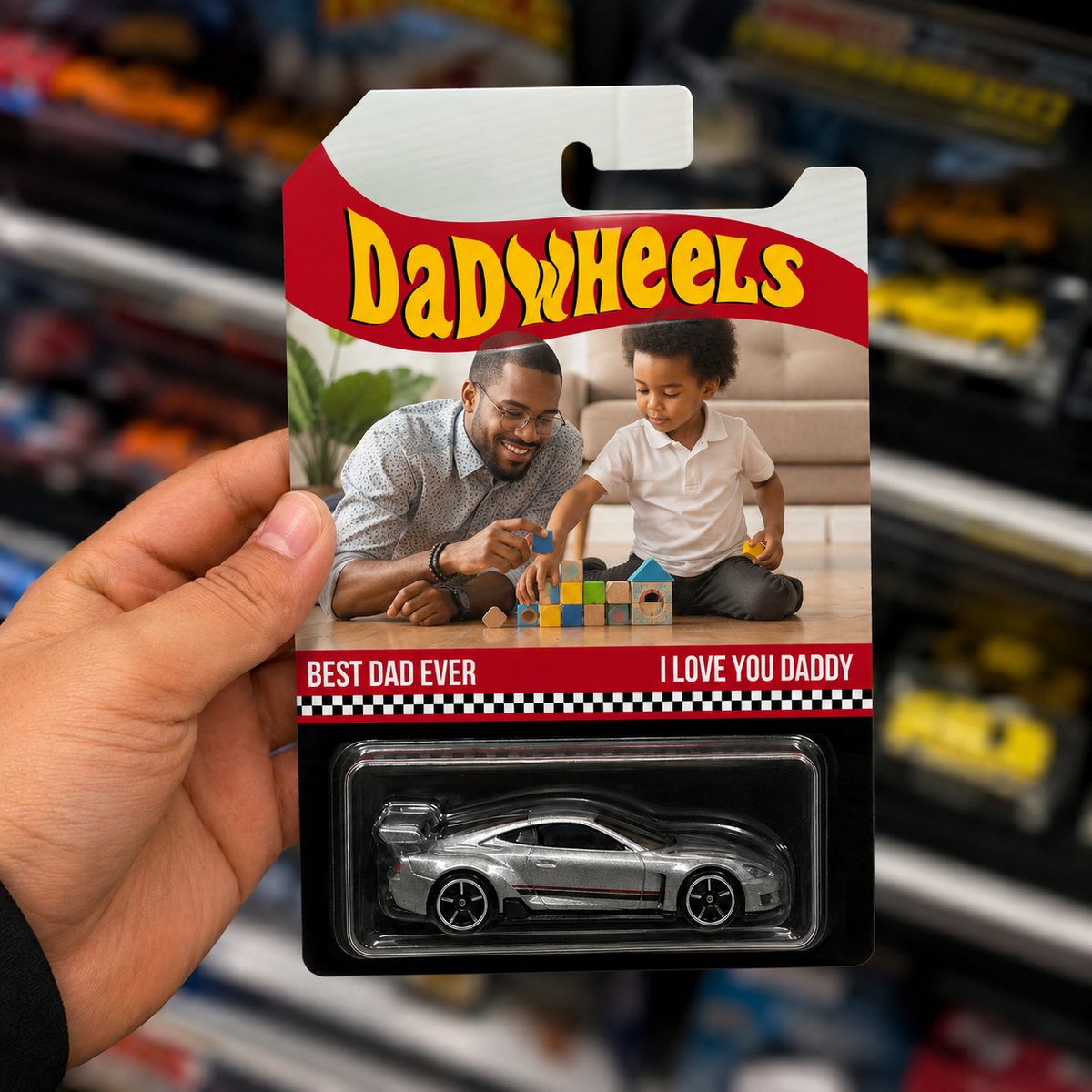 Custom Photo Best Dad Ever Wheels Package, Customized Dadwheels CH07 911658
