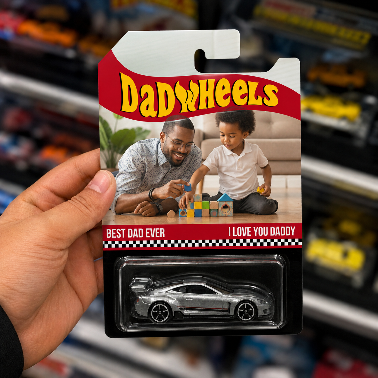 Custom Photo Best Dad Ever Wheels Package, Customized Dadwheels CH07 911658