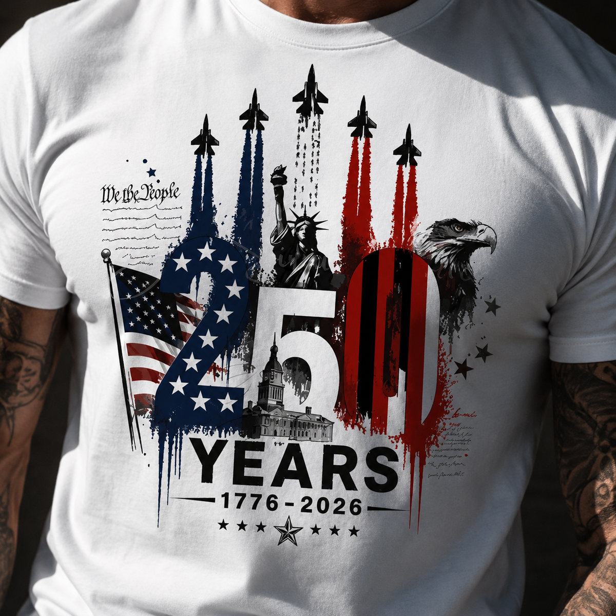 USA 250th Anniversary Bright Shirt Semiquincentennial 1776-2026 T-Shirt CH07 911710