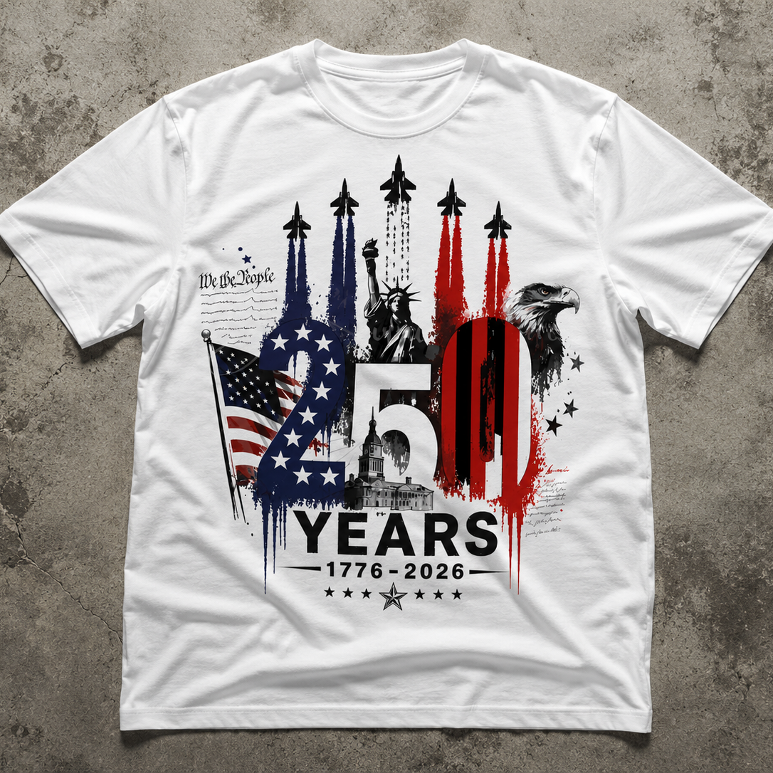 USA 250th Anniversary Bright Shirt Semiquincentennial 1776-2026 T-Shirt CH07 911710