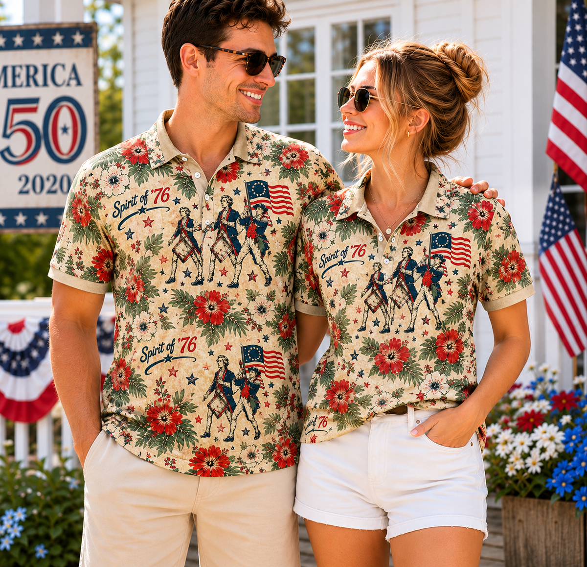 1776–2026 Patriotic 250 Years of America Celebration Polo Shirt CH07 911756