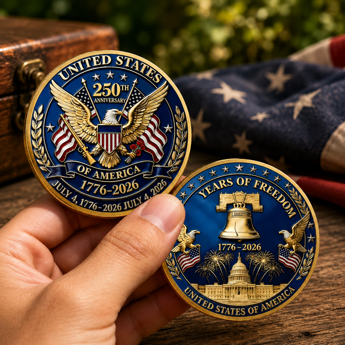 USA 250th Anniversary Commemorative Coin 250 Years Of Freedom Challenge Coin CH07 911824