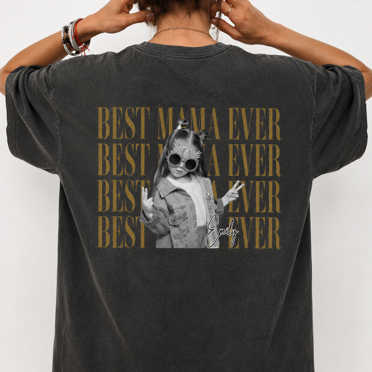 Personalized Vintage Photo Best Dad Mom Ever Comfort Shirt Back CH07 911508