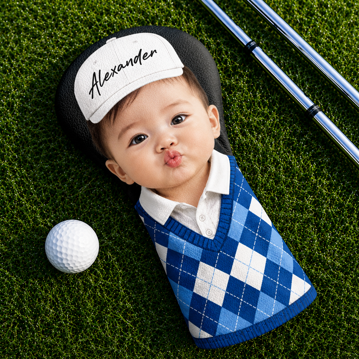 Custom Cute Kid Photo Golf Head Cover, Golf Club Cover - Gift For Golf Lovers CH07 911414