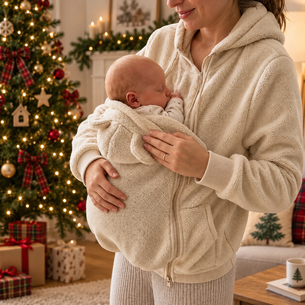 Hands-Free Babywearing Hoodie, Cozy Mama Baby Carrier Hoodie CH07 180540