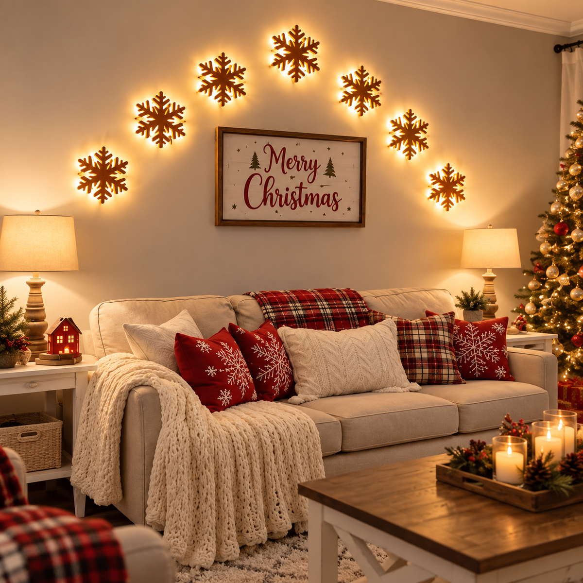 Lighted Snowflake Wall Decor For Christmas CH07 180560