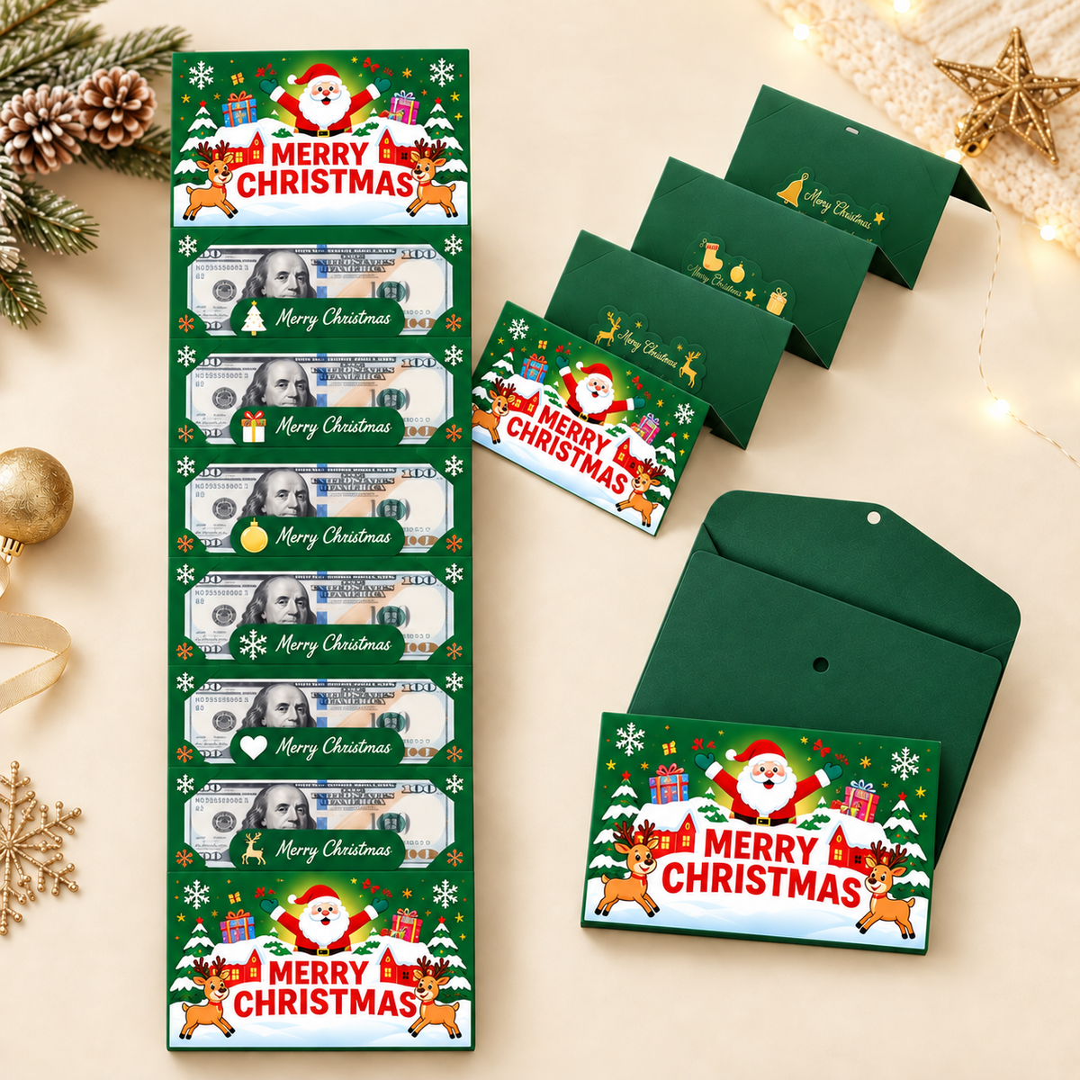 Merry Christmas Festive Cash Gift Envelope Funny Christmas Money Holder For Family CH07 180544