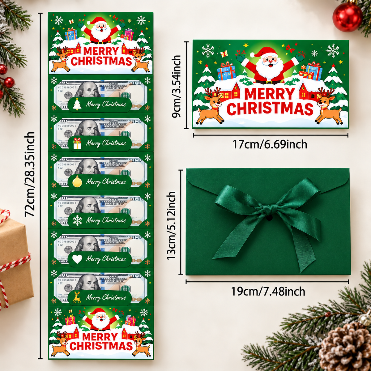 Merry Christmas Festive Cash Gift Envelope Funny Christmas Money Holder For Family CH07 180544