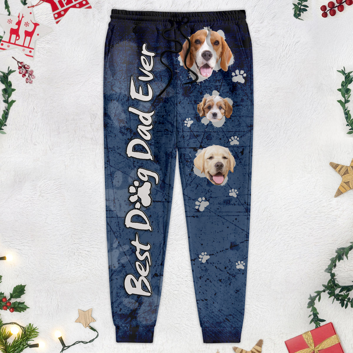 Custom Photo Best Dog Dad Mom Ever Dog Sweatpants N369 HN590