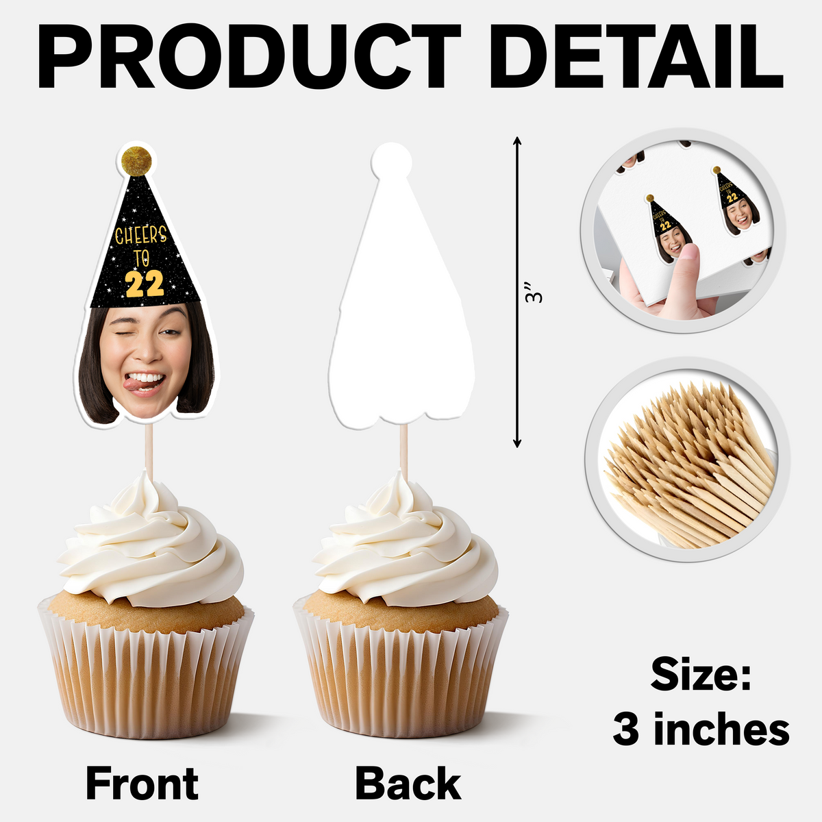 Custom Face Cupcake Toppers, Custom Birthday Cake Topper HO82 893878