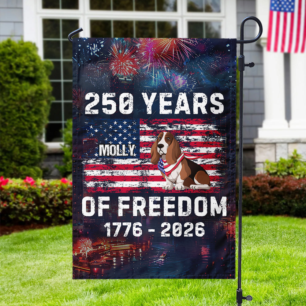 Custom Dog America 250 of Freedom Garden Flag For Dog Lovers LM32 895321