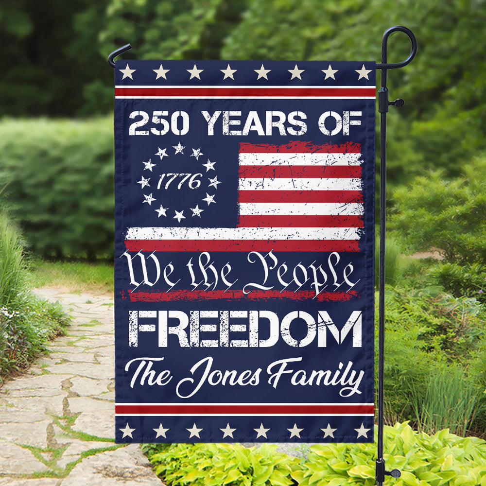 We The People Freedom Personalized Garden Flag HA75 897440