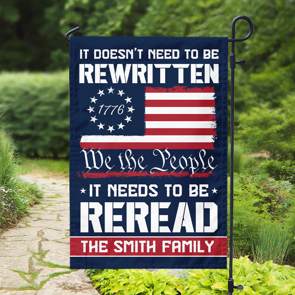 Custom Name 250 Years of American Flag We The People Patriotic Garden Flag Gift for Family HO82 894794