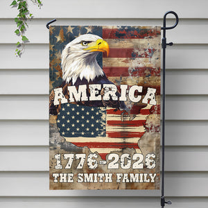 Custom Family Name America 1776 - 2026 Non-Pleated Fan Flag TH10 896305