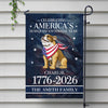 Custom Dog Celebrating America's Semiquincentennial Year Garden Flag LM32 895173