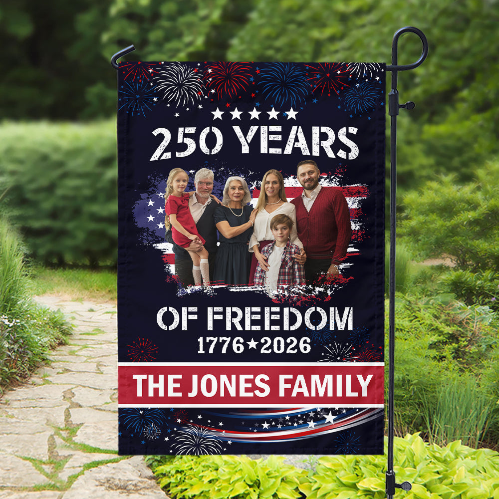 Custom Family Photo Celebrate 250 Years of America Garden Flag CH07 899286
