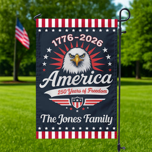 1776-2026 America - 250 Years Of Freedom Personalized Garden Flag HA75 897110