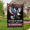 Custom Family Name 250 Years Of Freedom Patriotic Eagle Garden Flag HO82 901166