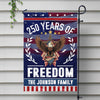 Personalized Family Name America 250 of Freedom With Eagle Garden Flag LM32 895141