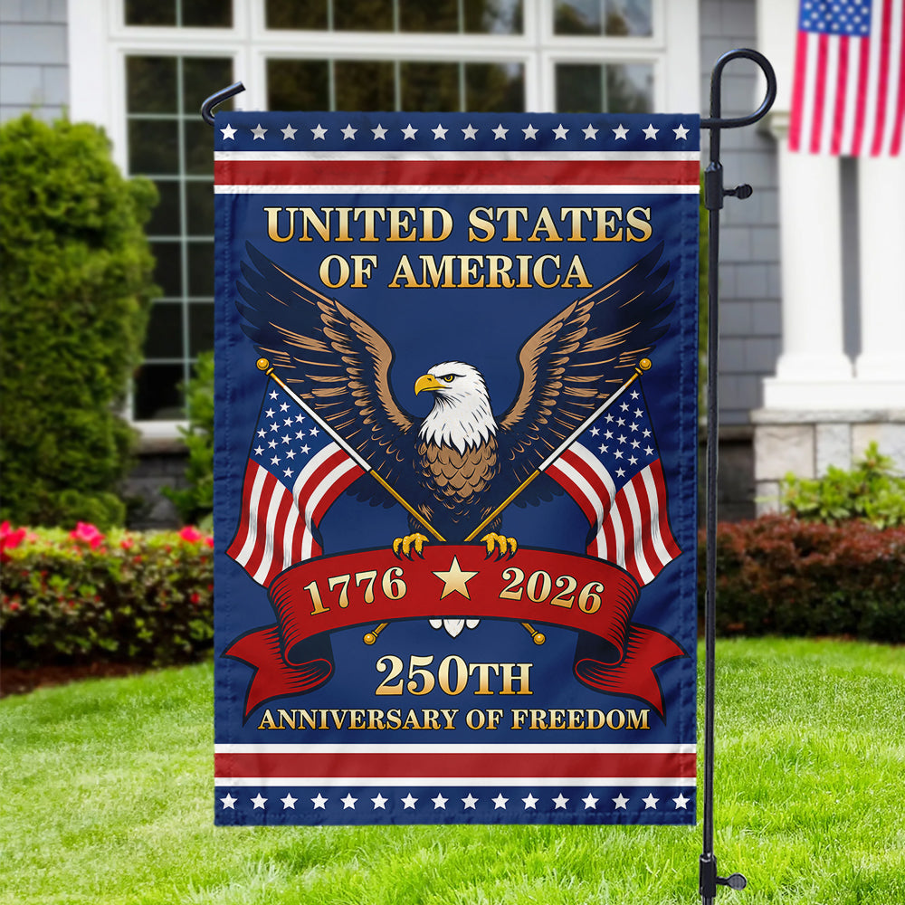 Custom Family Name United States Of America 1776 - 2026 Personalized Garden Flag HA75 921600