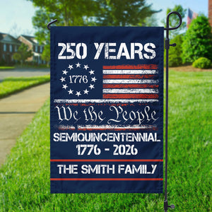 Custom Family Name America’s 250th Anniversary United States Semiquincentennial Garden Flag HO82 900342