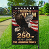 Custom Family Name 250th U.S. Independence Anniversary Personalized Garden Flag HA75 898772