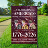 Custom Dog Celebrating America's Semiquincentennial Year Garden Flag LM32 895173