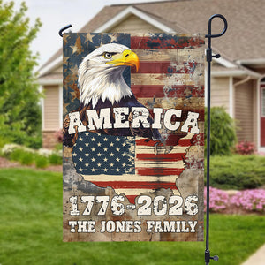 Custom Family Name America 1776 - 2026 Non-Pleated Fan Flag TH10 896305