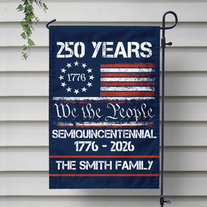 Custom Family Name America’s 250th Anniversary United States Semiquincentennial Garden Flag HO82 900342